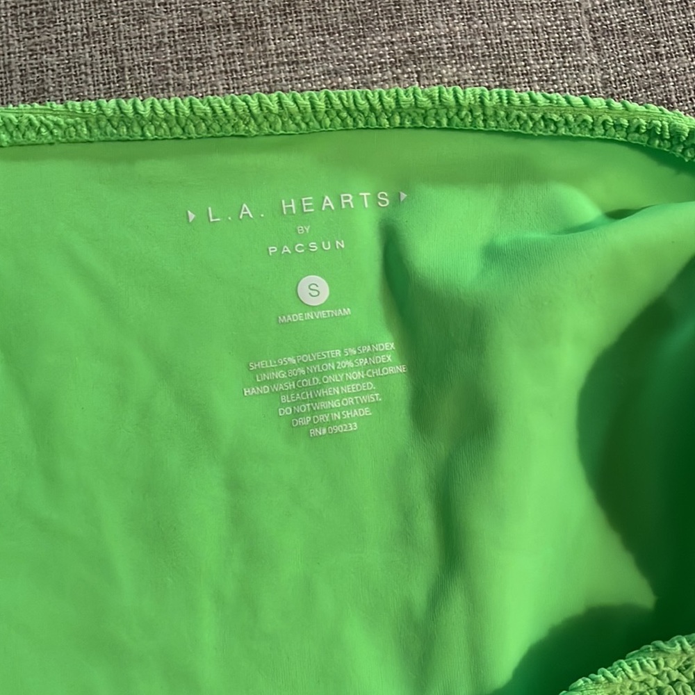 PACSUN neon green bandeau bikini swimsuit - Picture 3 of 4